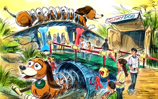 Slinky Dog Attraction Concept Art
