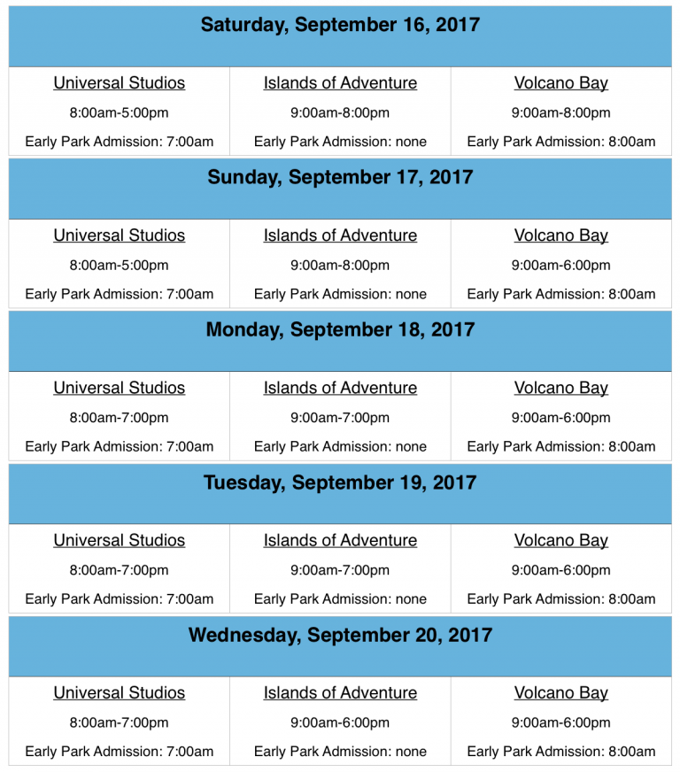 Universal Orlando Resort Preview Week of September 16 TouringPlans