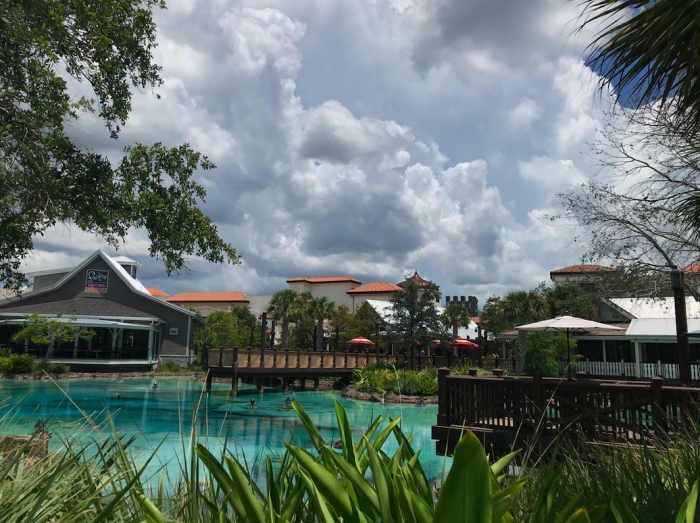 Clouds thicken east of Disney Springs on Saturday, July 20, 2019