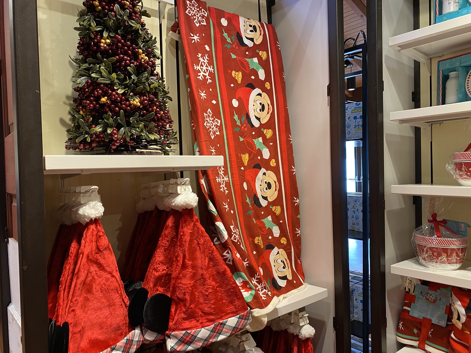 Disney Holiday Fleece and Cable Knit Blanket Unrolled TouringPlans