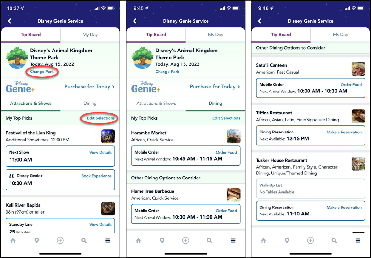 Customize the Genie Tip Board for Convenience and Speed TouringPlans