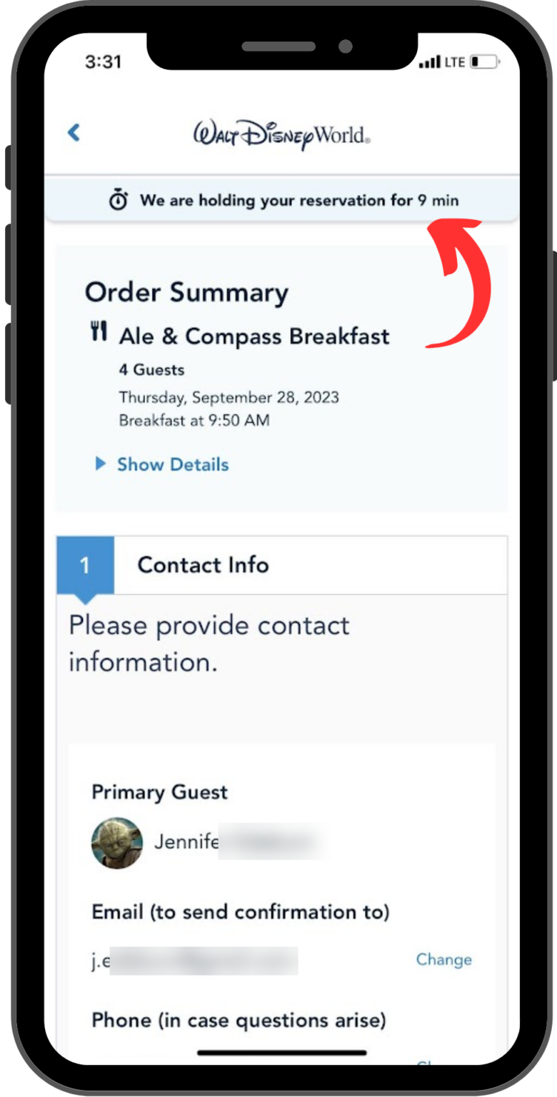 How To Make and Manage Dining Reservations in My Disney Experience app