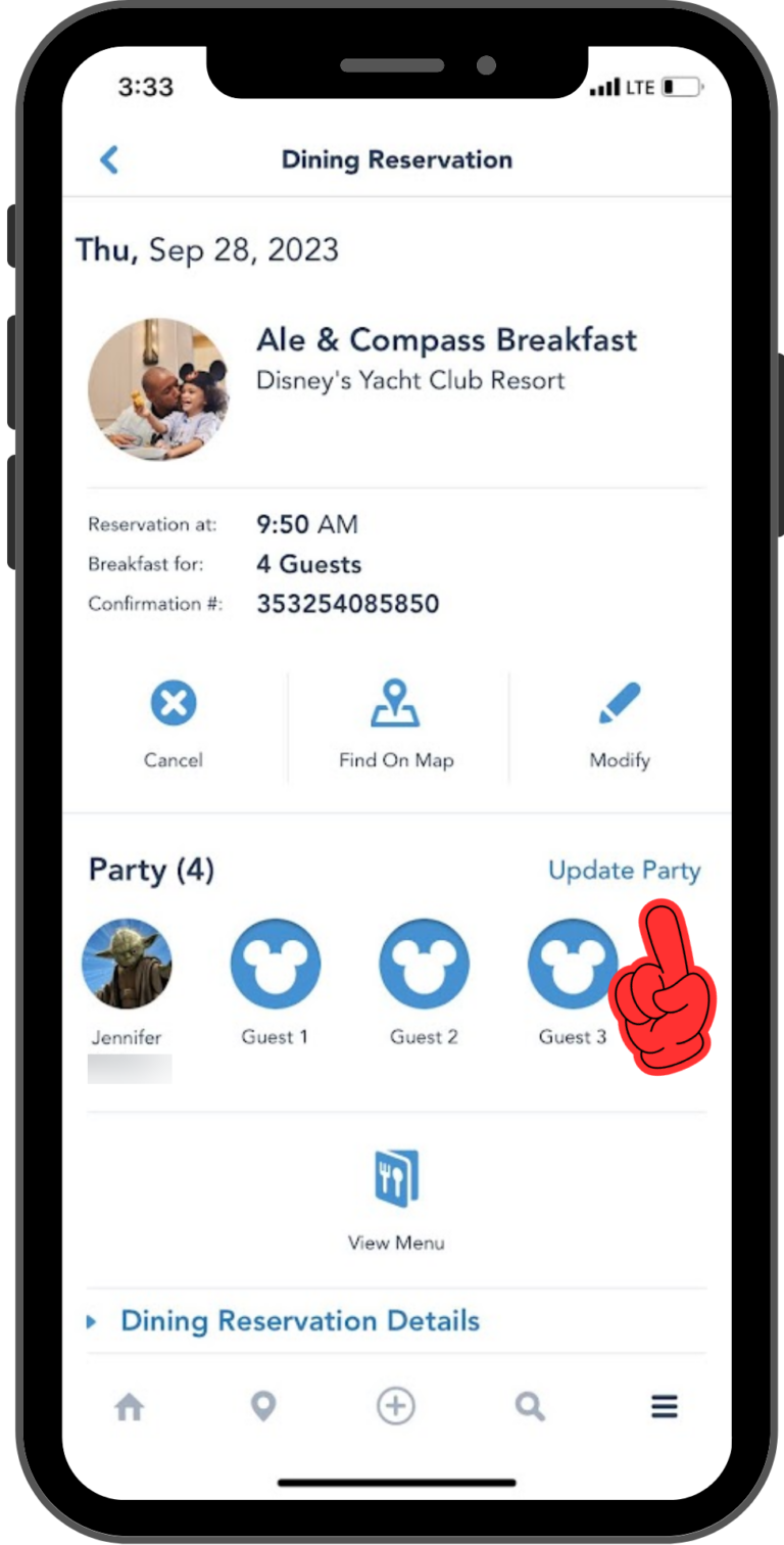 How To Make and Manage Dining Reservations in My Disney Experience app