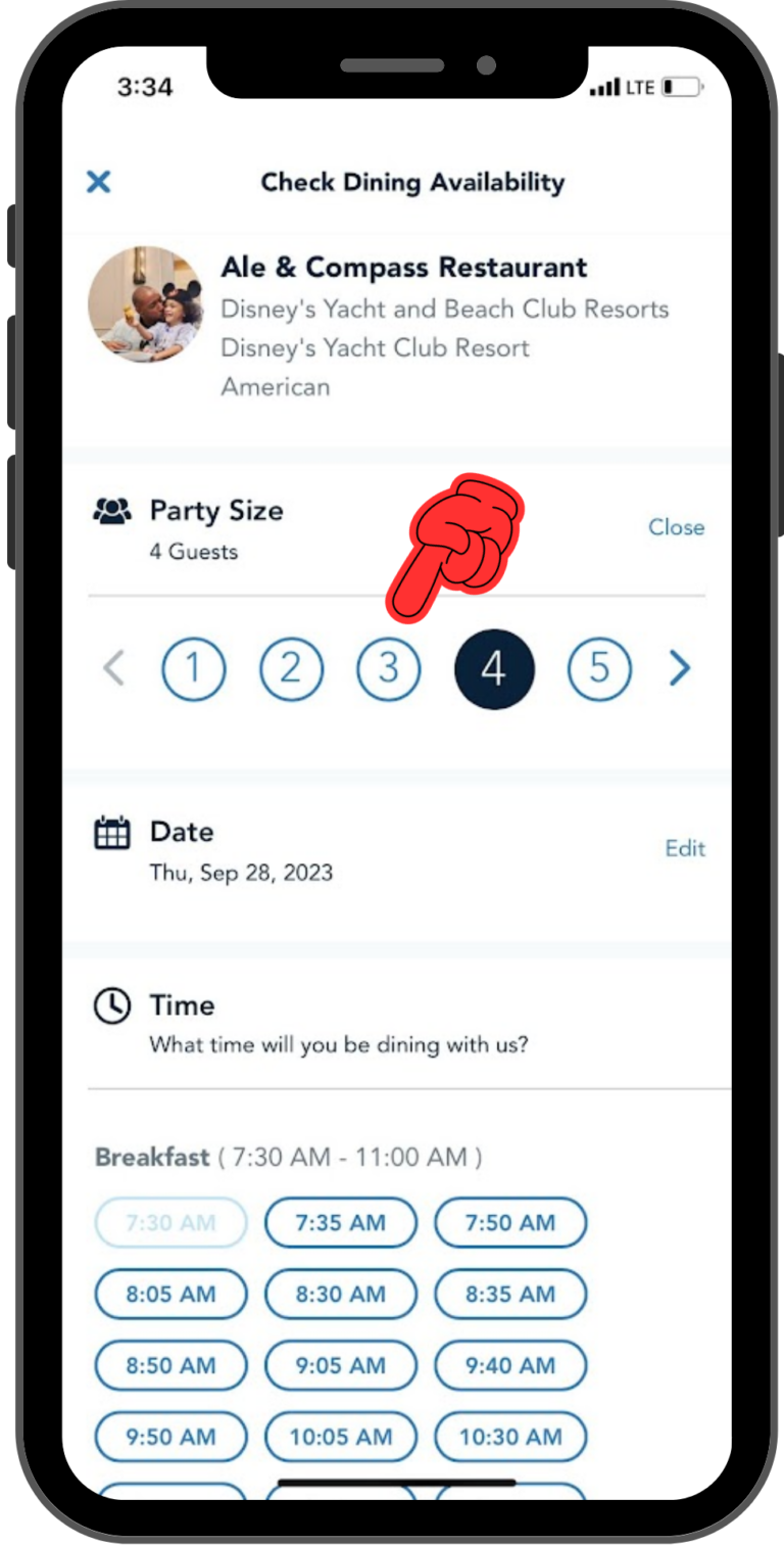 How To Make and Manage Dining Reservations in My Disney Experience app