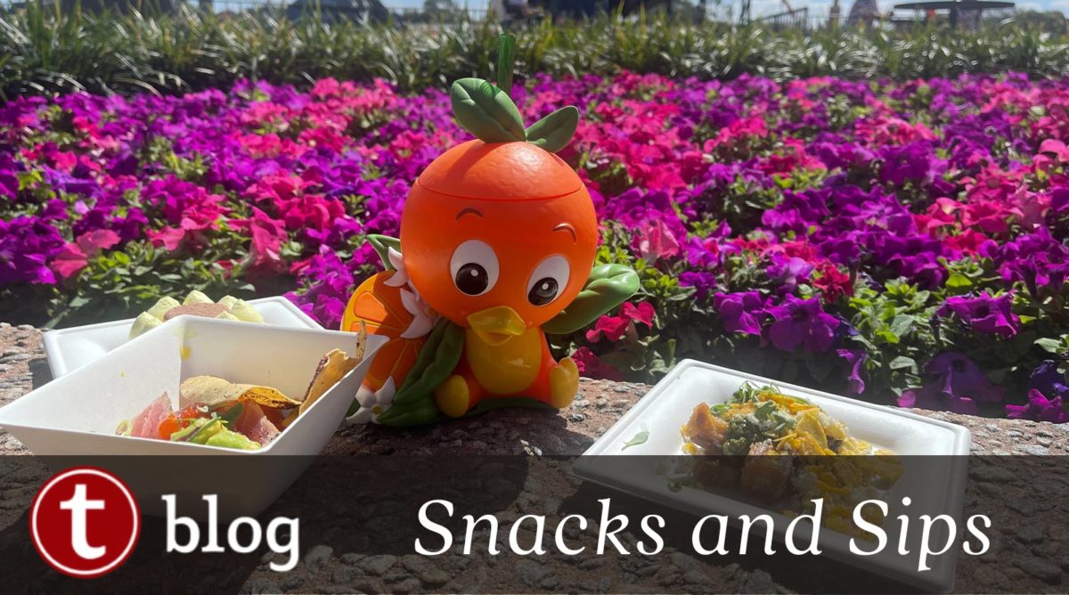 Flower & Garden Festival Menus cover image showing an orange bird sipper against a purple and red flowerbed as a backdrop