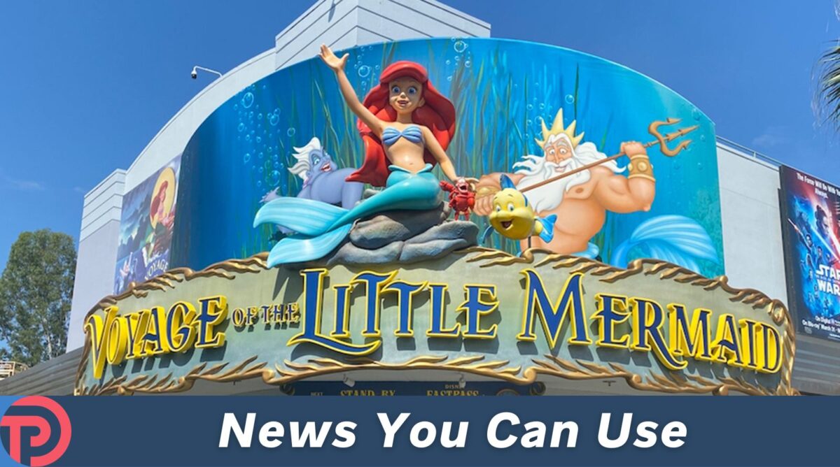 New Little Mermaid show announcement cover image showing the facade of the old show on the Animation Courtyard Theater