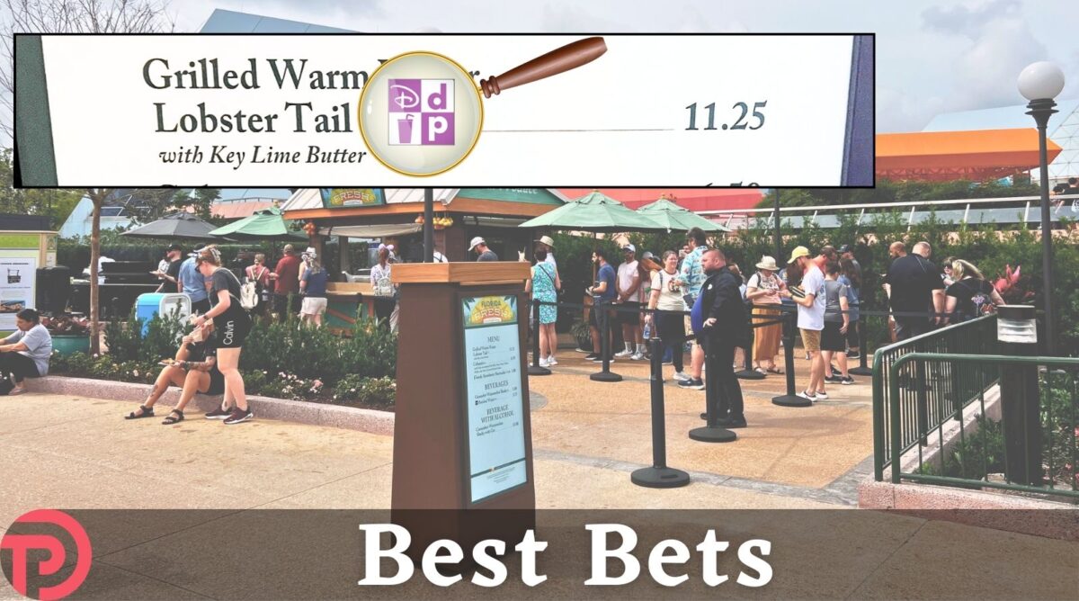 Best Values DDP Snack 2024 Flower and Garden cover image showing the Florida Fresh Booth and a highlighted DDP icon for an expensive dish.