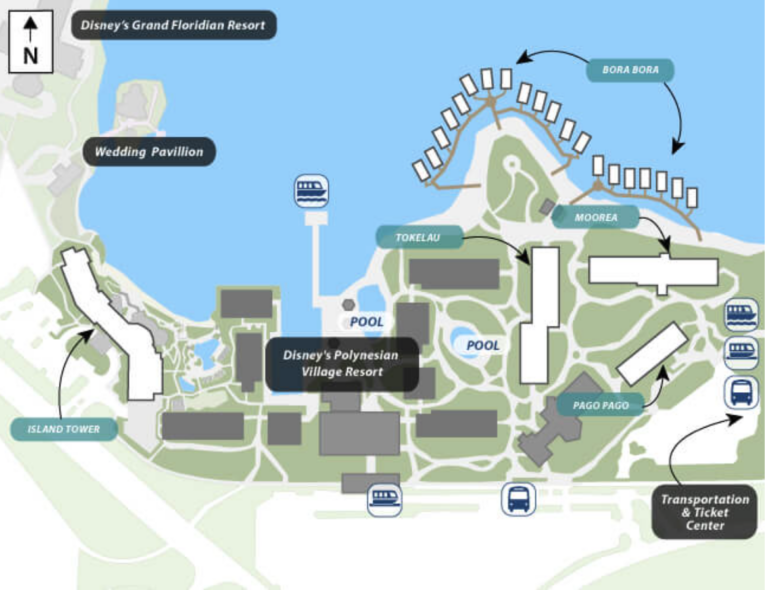 Island Tower at Disney s Polynesian - Poly Villas Overall Map 768x590