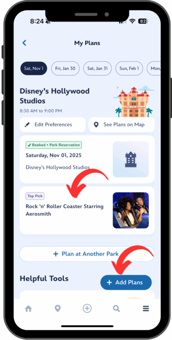 The tile for the Rock 'n' Roller Coaster attraction does not show the height limit and accessibility information when the toggles are switched off