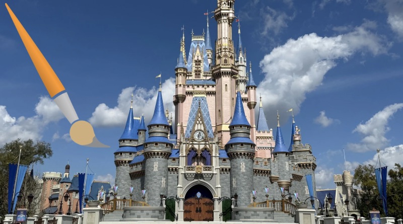 Update: Cinderella Castle Repaint Photos Update: Cinderella Castle Repaint Photos