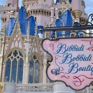 Bibbidi Bobbidi Boutique Sign at Magic Kingdom Park