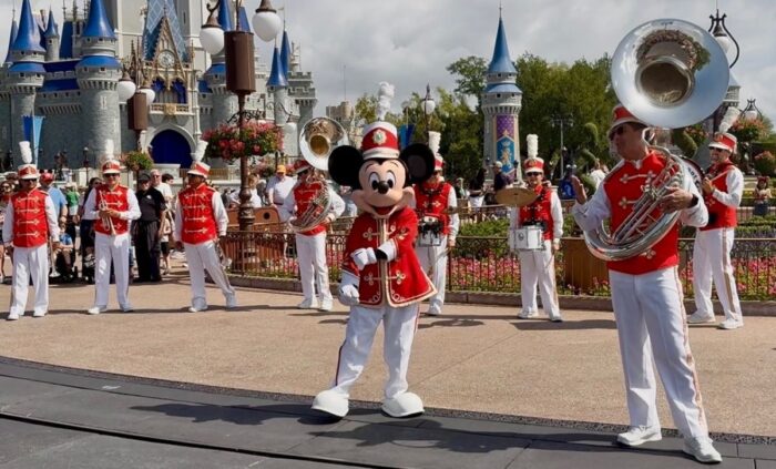 Band Leader Mickey joining the Main Street Philharmonic at Magic Kingdom