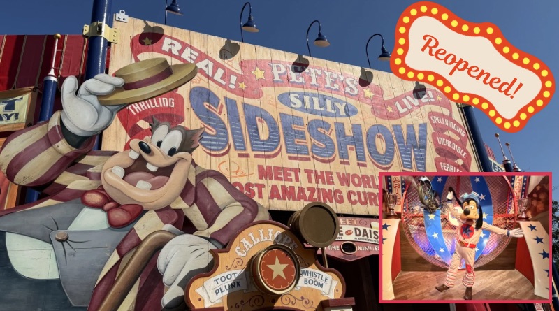 Minnie, Daisy, Donald, and Goofy Are Back as Pete’s Silly Sideshow Reopens!