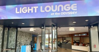 The Light Lounge at the Odyssey Offers Snacks & Seats
