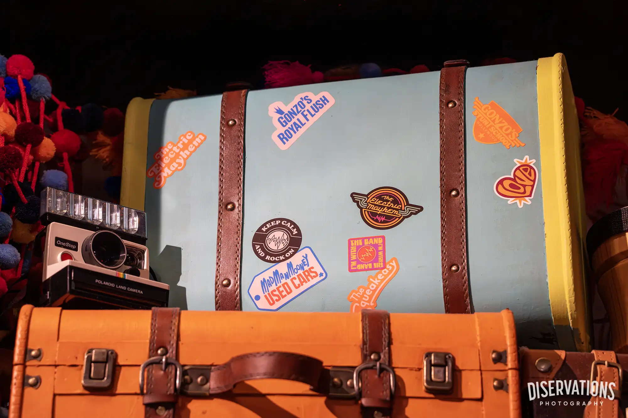 Gonzo's Royal Flush sticker in gift shop.