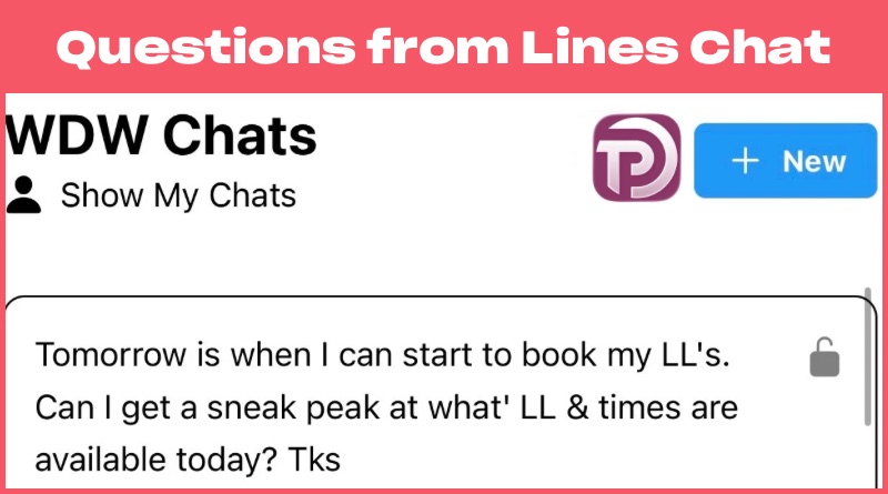 Questions From Lines Chat: Lightning Lane Preview Questions From Lines Chat: Lightning Lane Preview