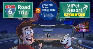 SATURDAY SIX Road Trip: V.I.Pet Resort and Helios Grand Hotel for Universal’s CELESTIAL GOODNIGHT!