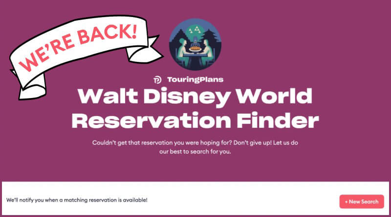 Reservation Finder: We're Back